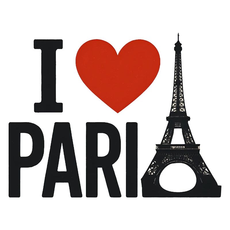 J'aime Paris Cœur et Tour Eiffel