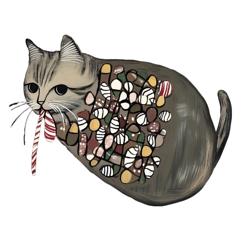 Candy Pattern Candy Cat