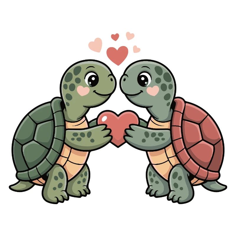 Turtle Couple Valentine's Day