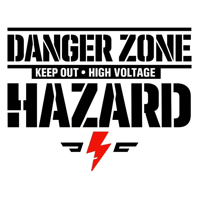 Keep Out High Voltage Warning Symbol Minimal