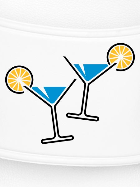 2 Cocktailgläser (Hellblau)