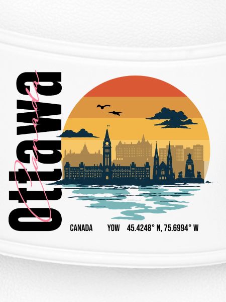 Ottawa Canada Retro Sunset Skyline