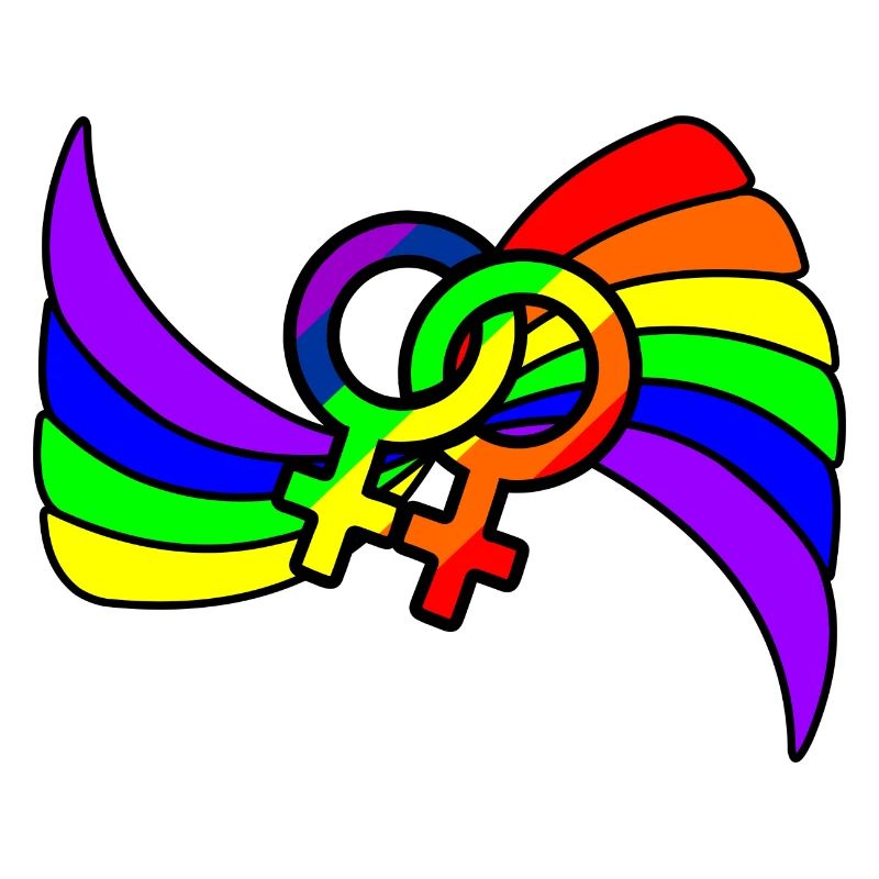Regenbogen lesbies stolzes Logo