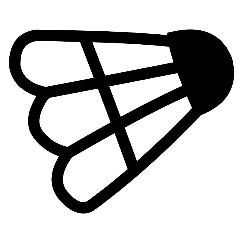 Badminton einfaches Shuttle-Logo