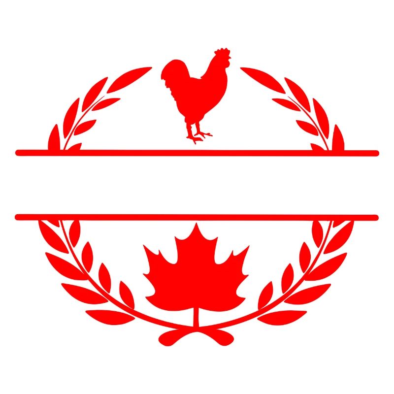 Couronne de laurier de poulet feuille d’érable du Canada