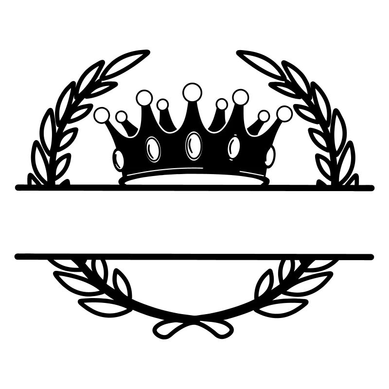 Lorbeerkranz mit Krone