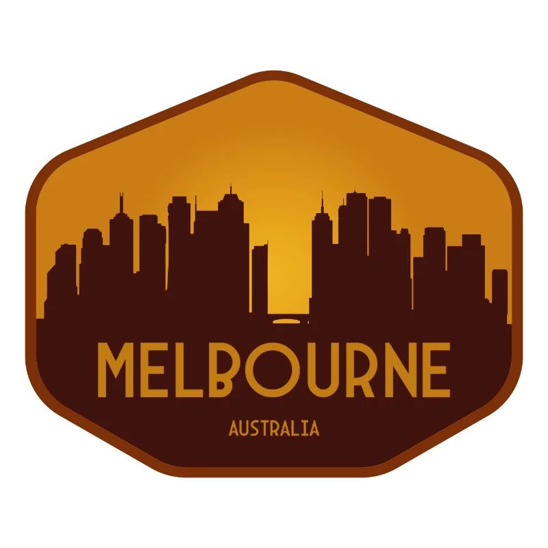 Melbourne Skyline Abzeichen