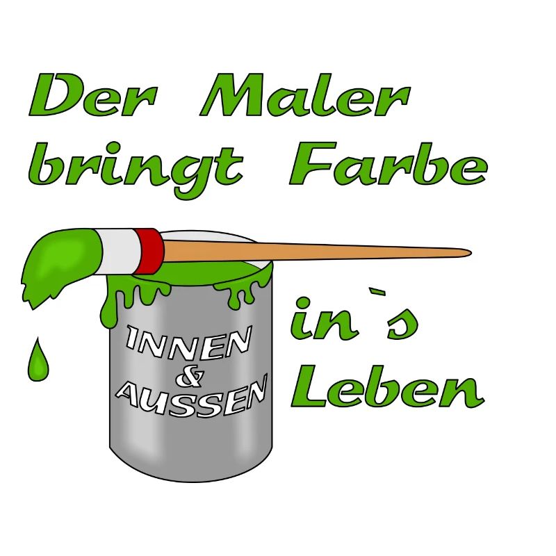 Maler Farbtopf mit Pinsel