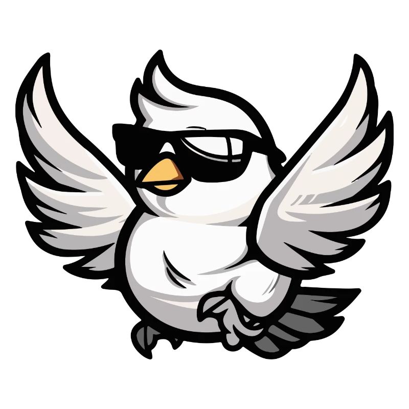 Taube Vogel Comic Cool