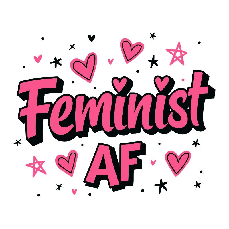 Feminist AF Statement Spruch Sprüche