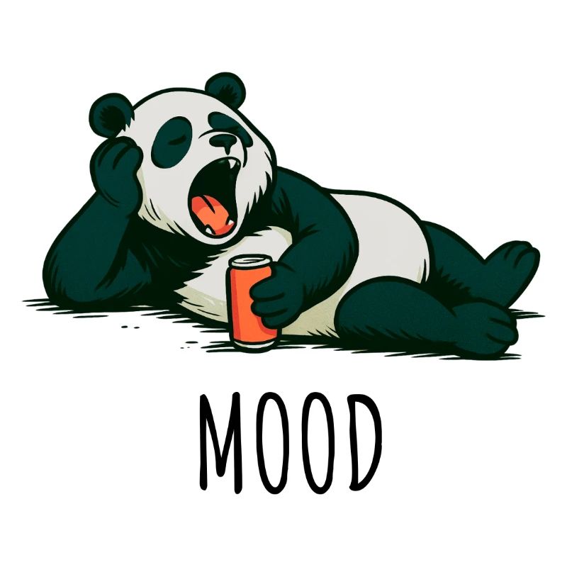 Panda décontracté avec design de boisson