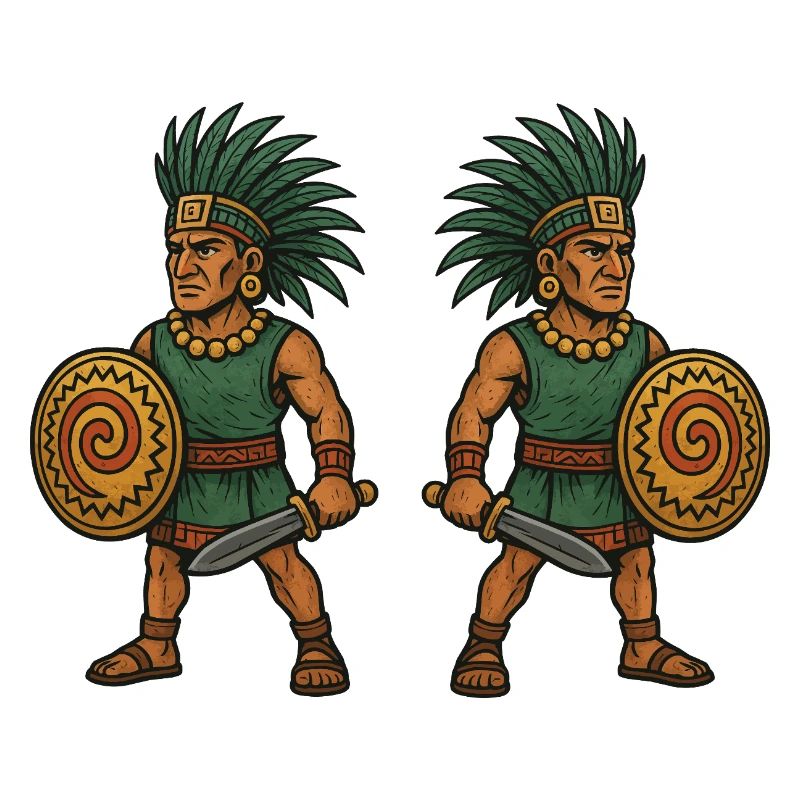 Aztekischer Doppelkrieger