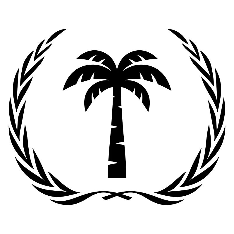Palm Tree Symbol Wreath