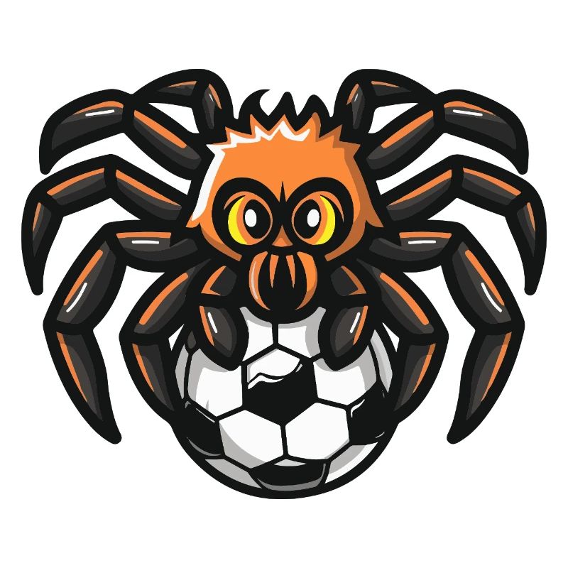 Spinne auf Fußball