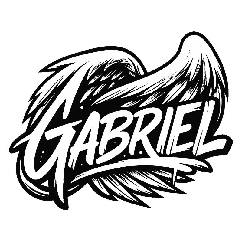Erzengel Gabriel | Einfacher Graffiti-Stil
