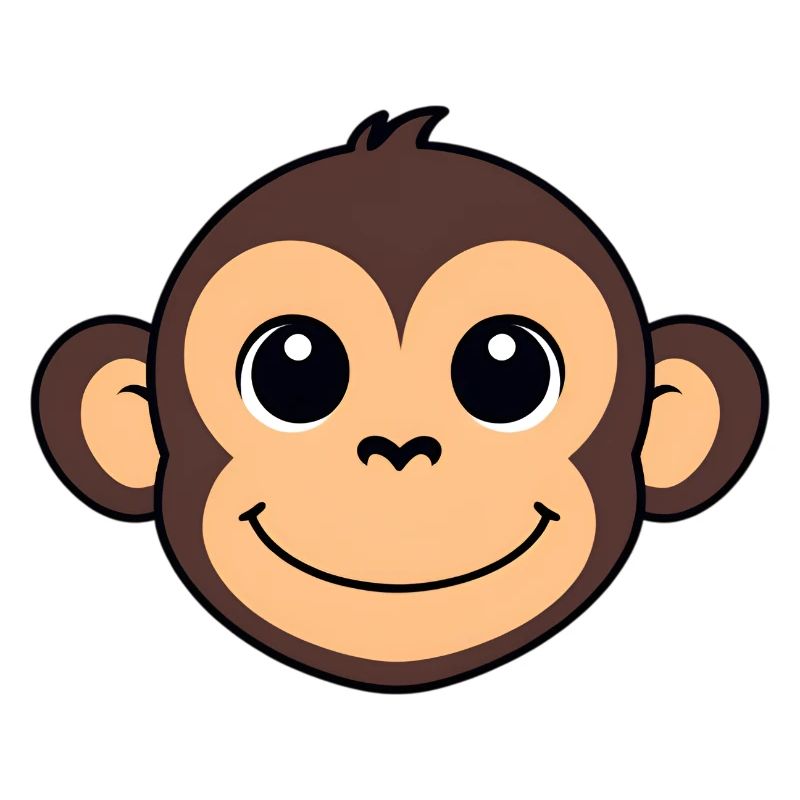 Dessin animé du singe joyeux