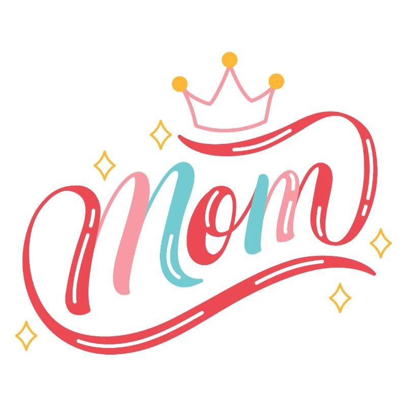 Kronen-Mama-Regenbogenschrift