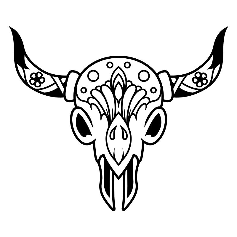 Crâne avec des cornes