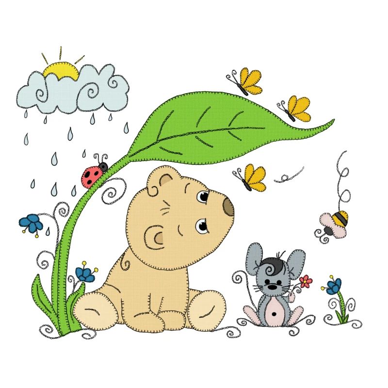 Bärchen im Regen
