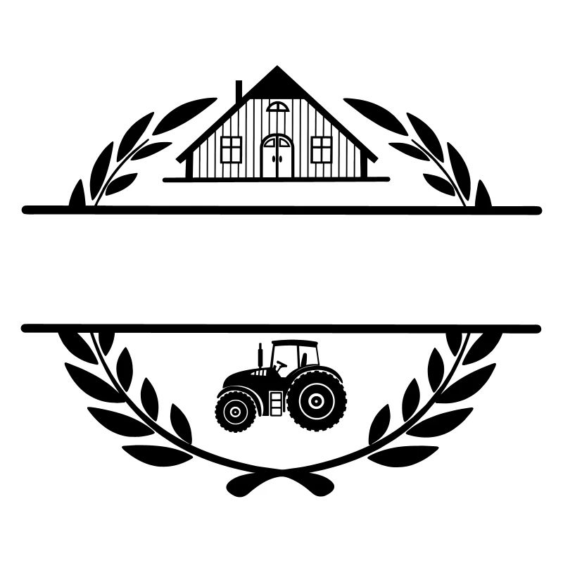 Stolz auf den Bauernhof und den Traktor