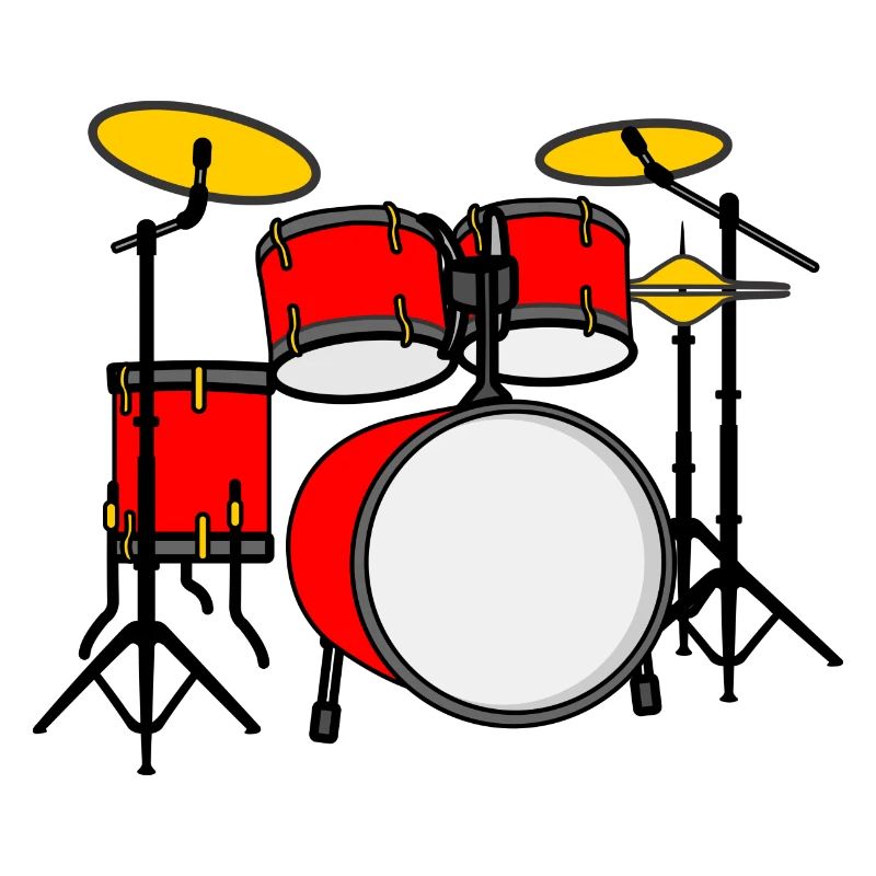 Drum kit red logo