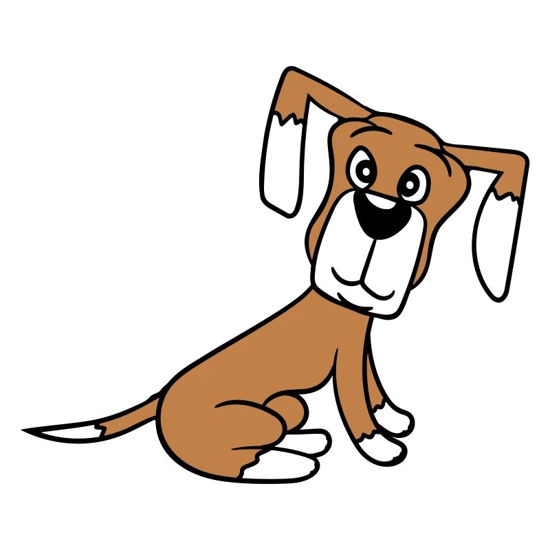 chien assis mignon petit chiot heureux animal de compagnie