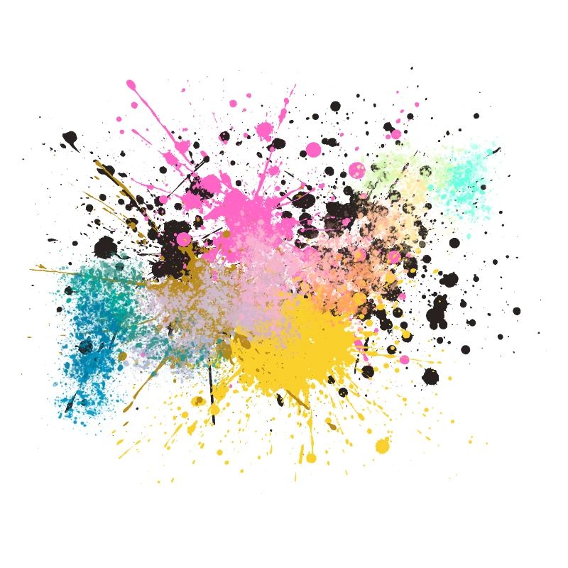 Colorful Paint Splash Design