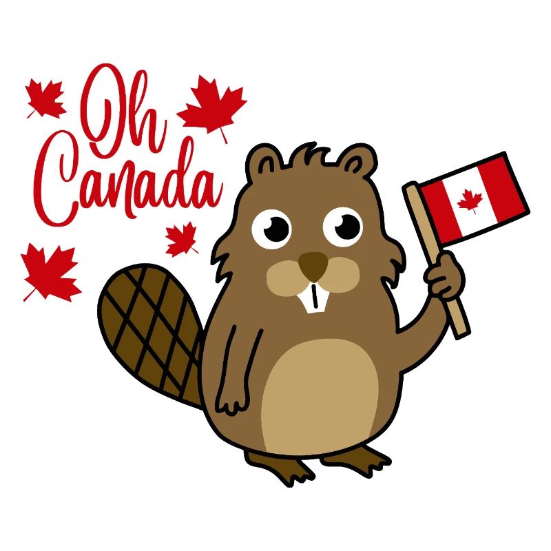 Oh Canada Beaver Flag Bear