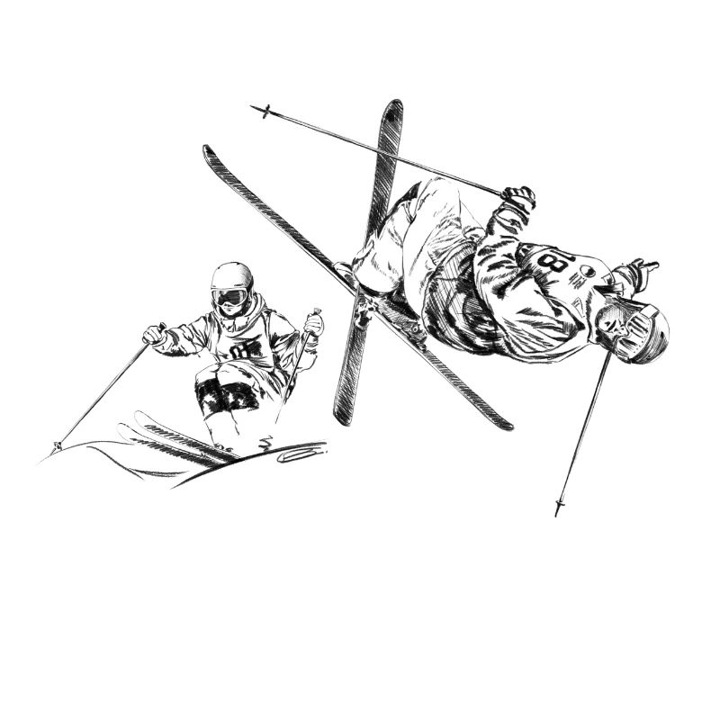 Mogul skiing