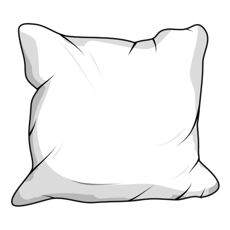 large cuddly white down pillow