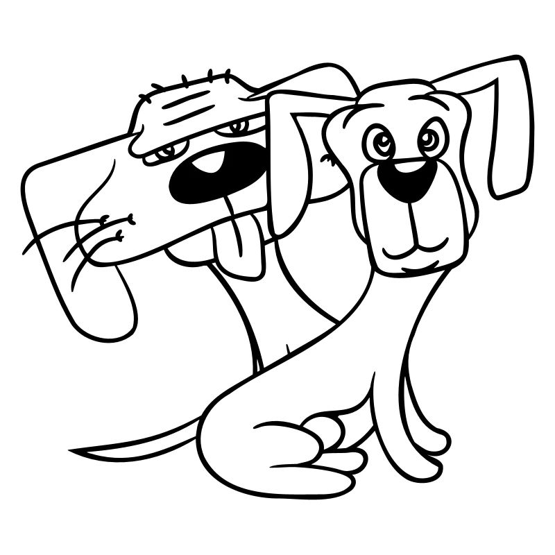 2 Dogs Looking Funny Funny Silly Sitting Cool