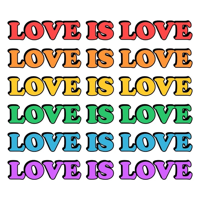Rainbow  Live and Let Live Typography
