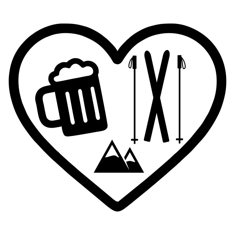 Heart Ski Bier