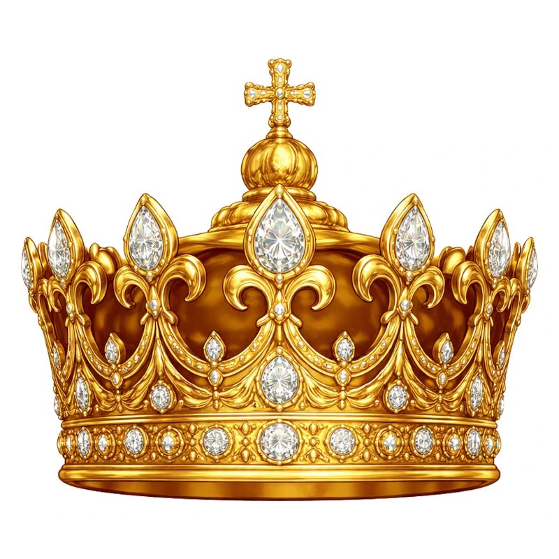 Goldene Krone mit Diamanten