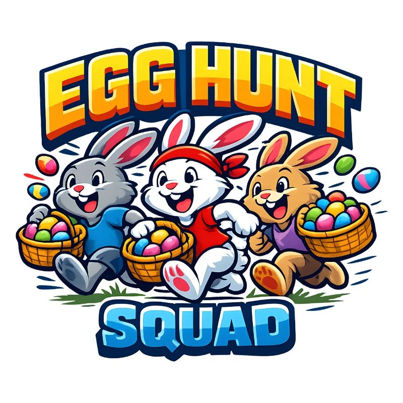 Egg Hunt Squad Saying Easter Bunny Funny