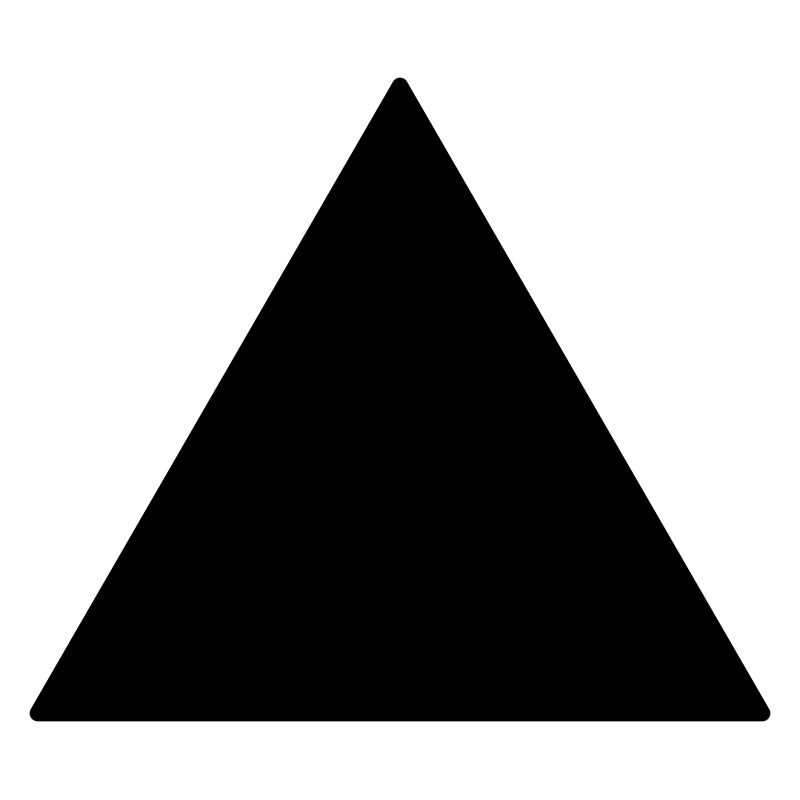 Triangle équilatéral de symbole noir