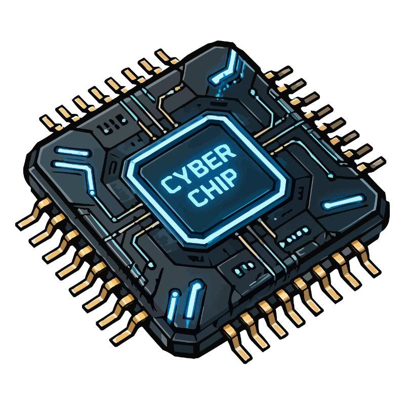 Cyberchip Neon Circuit