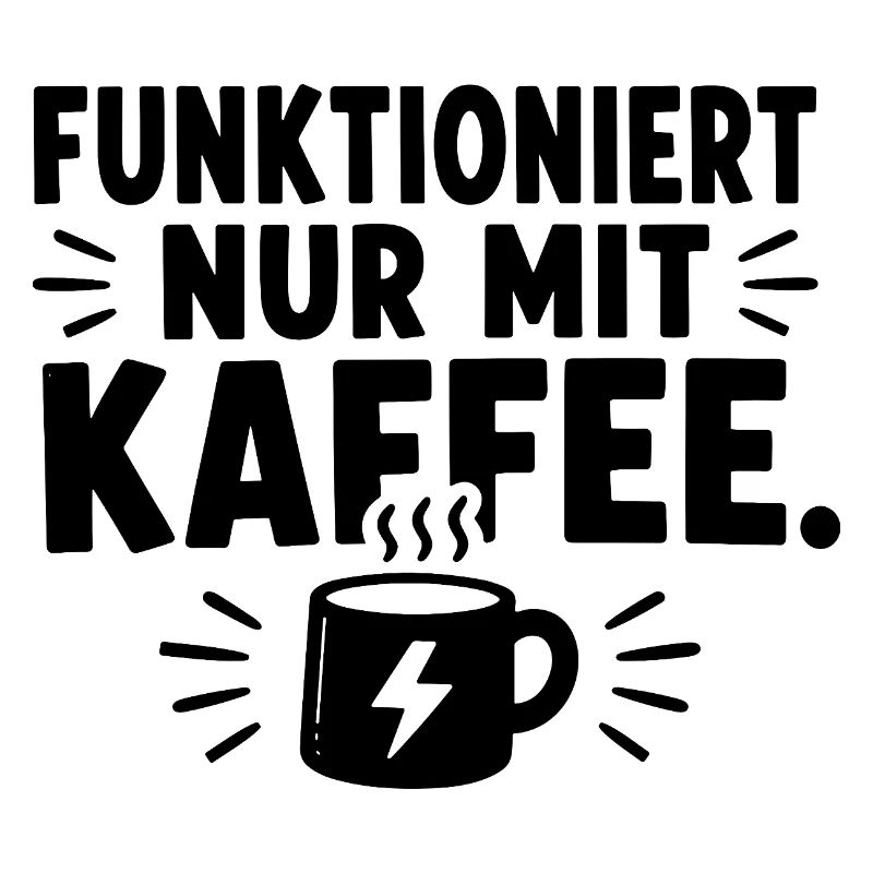  Funktioniert Nur Mit Kaffee Lustiger Kaffee