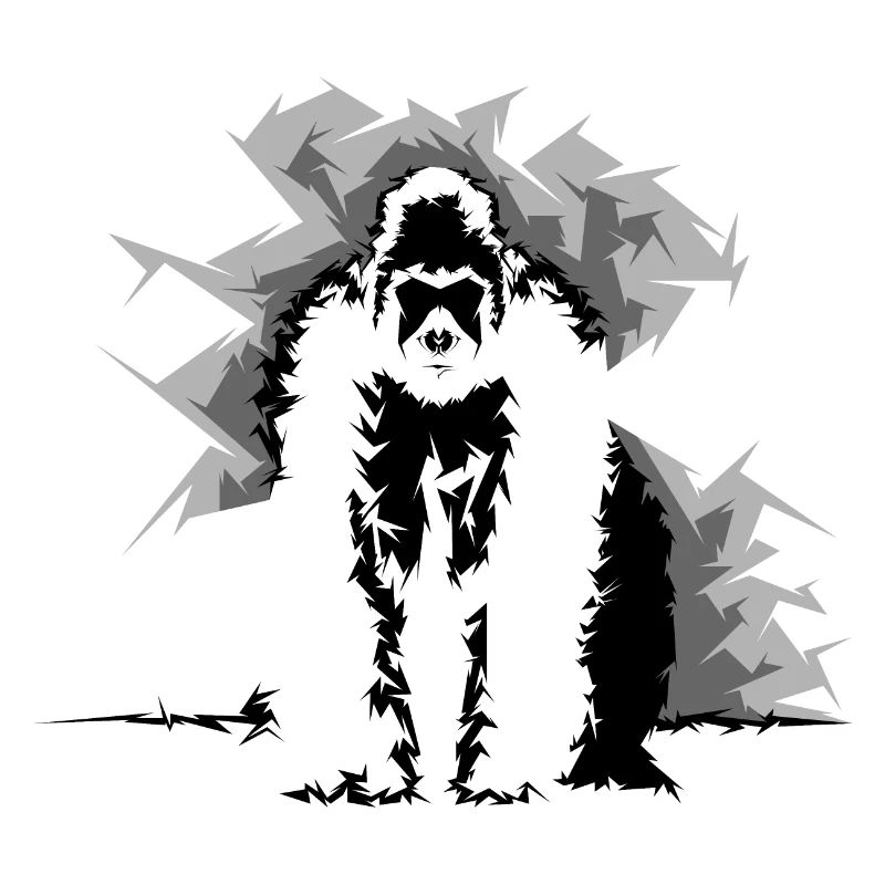 Monkey Gorilla Nature Illustration Wilderness Symbol