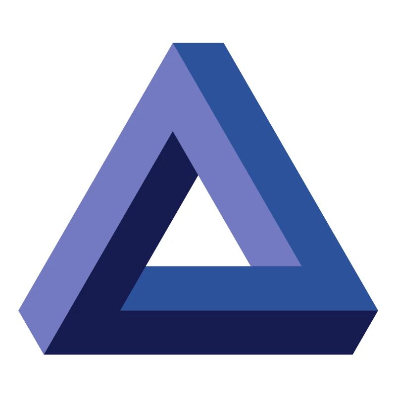 Optical illusion triangle