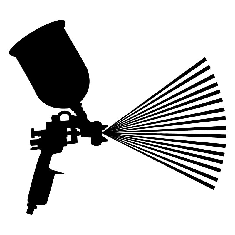 Spray paint with jet