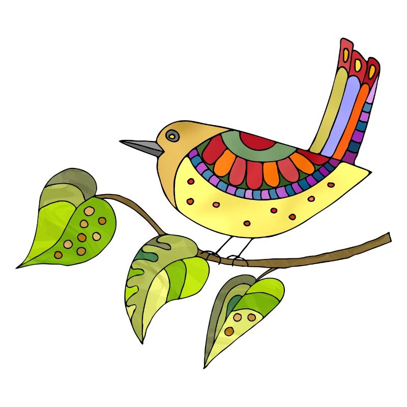 Bunter Vogel