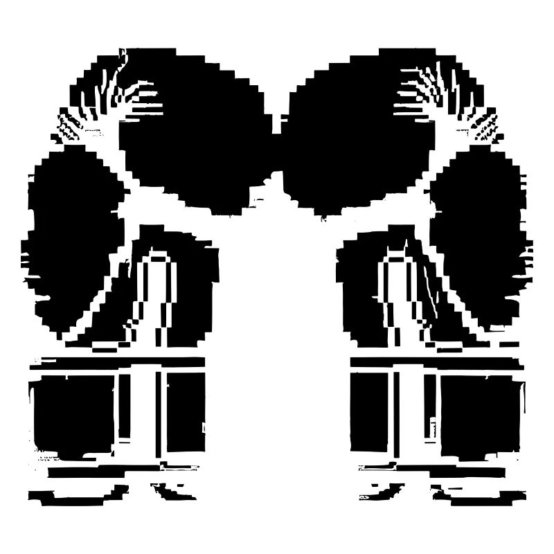 Kickboxing Gloves Pixel Graphic