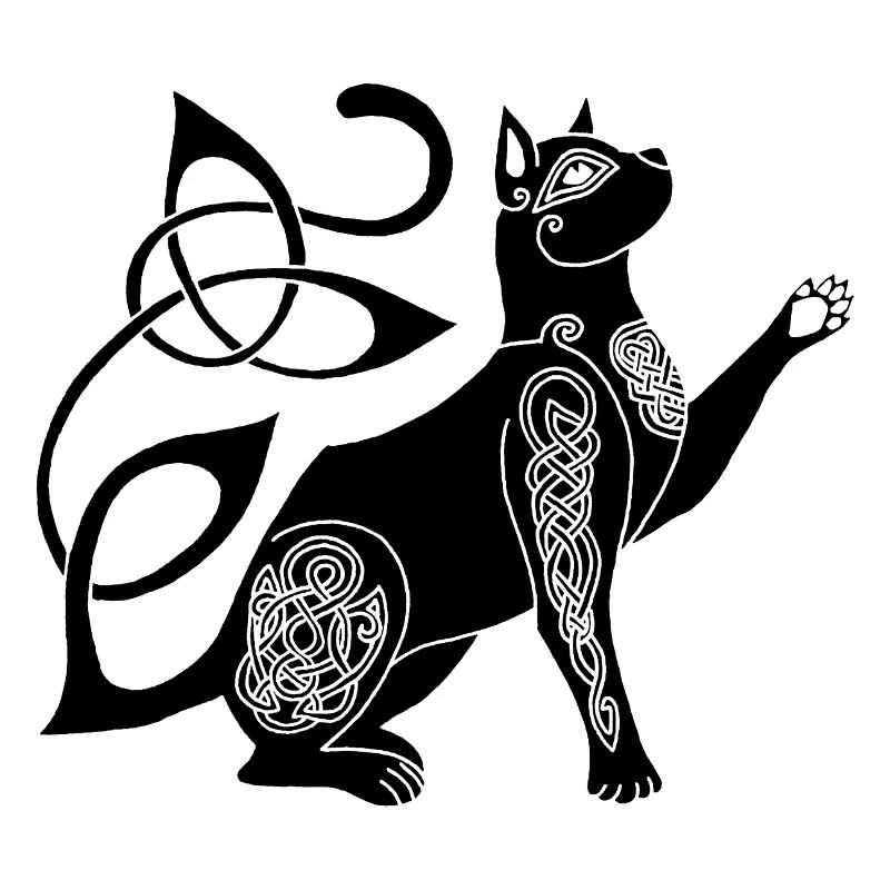 Celtic Black Cat