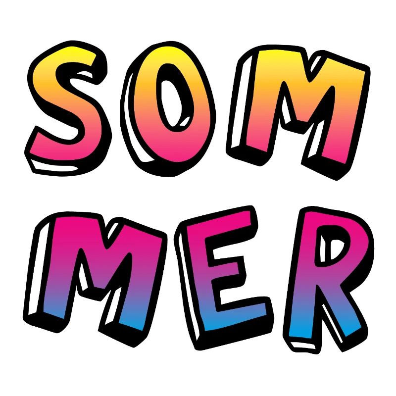 Summer Colorful Comic Style Gradient Fun Camp