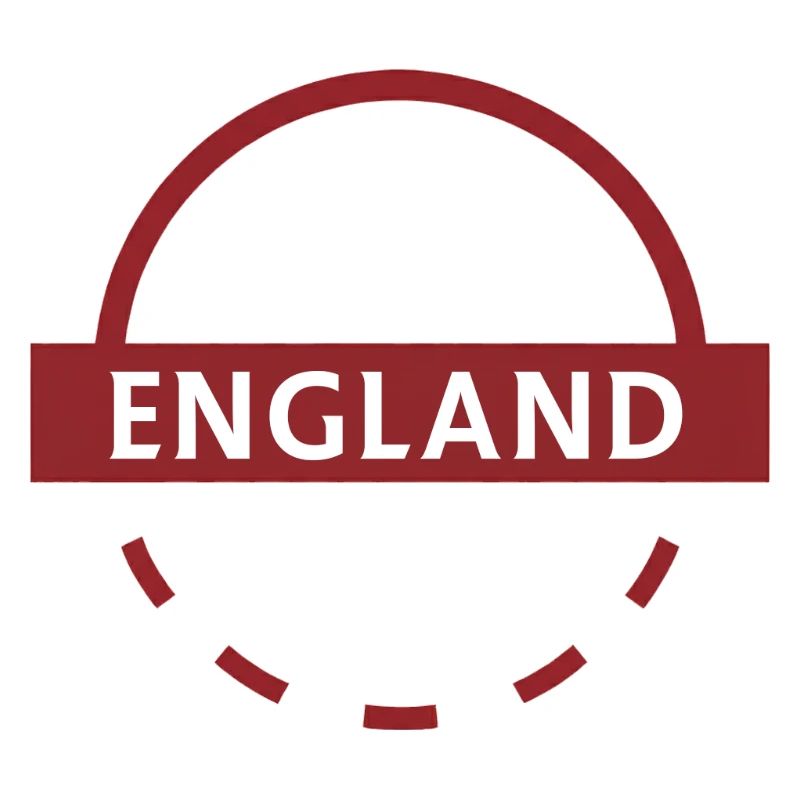 England Text Emblem Circular