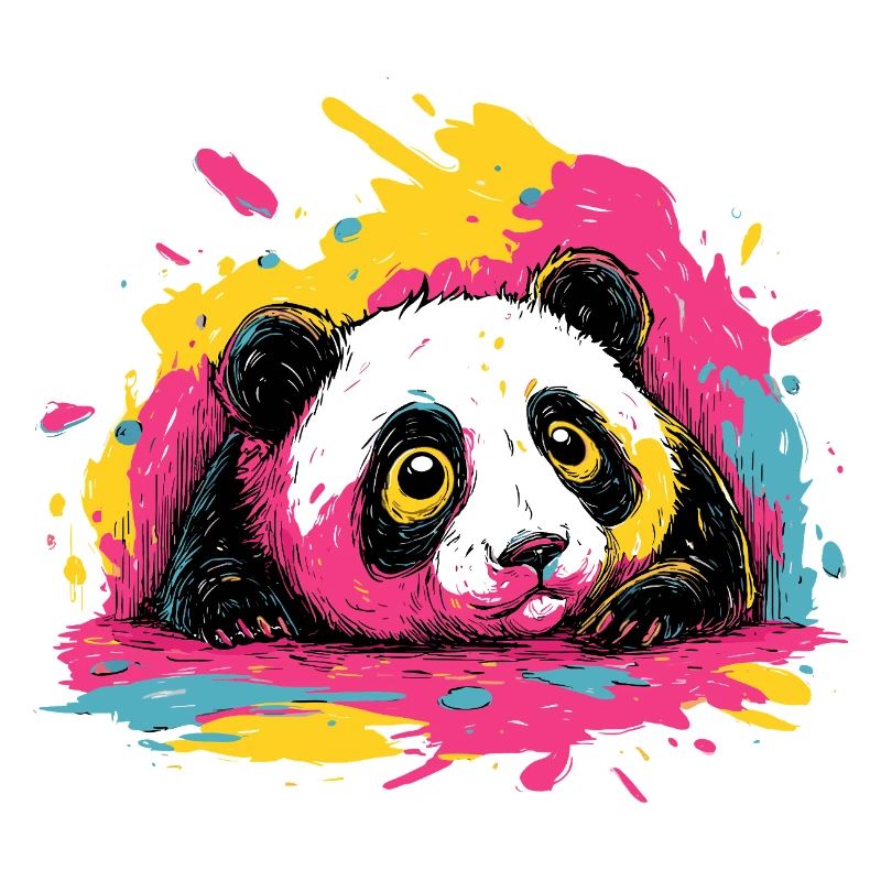 Panda Farbsplash