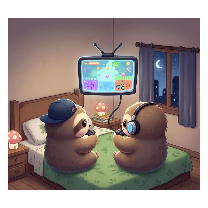 Sloth Night Gamer