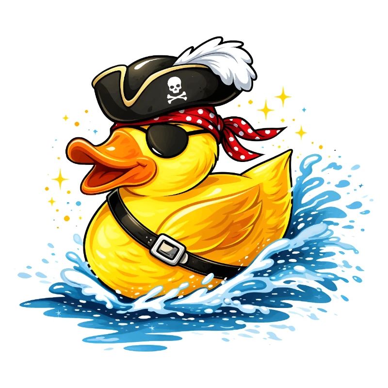 Canard en caoutchouc espiègle au look pirate avec cache-œil