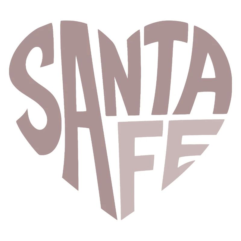 Santa Fe Retro Typer Heart